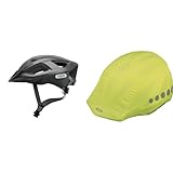 ABUS Stadthelm Aduro 2.0 - Allround-Fahrradhelm mit Licht & Regenkappe für Helme - Regenschutz mit...