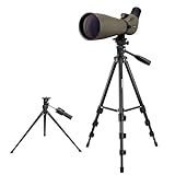 Svbony SV401 Spektiv mit Doppel Stativ, HD 20-60X80 Wasserdichtes Abgewinkeltes Okular Porro Prisma...