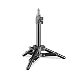 Walimex pro Lampenstativ höhenverstellbar bis 40 cm, Mini Stativ mit 2,5 kg Tragkraft, Lichtstativ...