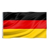 Murago - XL Deutschland Hiss Fahne ca. 180cm x 120cm - mit Ösen Große Flagge für Fahnenmast...