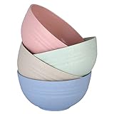 WANBY Leichte Kunststoffschalen Schalen Unbreakable Abendessen Schalenset Nicht-Toxin...