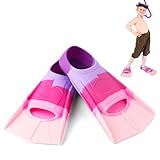 TINGTING Flossen Kinder – Taucherflossen Kinder 27-29, Flippers Silikon Für Jungen Mädchen,...