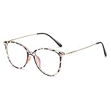 ZUVGEES Mode Runden TR90 Blaulichtfilter Lesebrille für Herren und Damen mit Federscharnier...