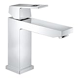 GROHE Eurocube, Waschtischarmatur, wassersparend (Wasserhahn für das Bad, 17cm hoch, einfache...