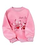 GORGLITTER Langarmshirt Damen Langarm Sweatshirt Langarmshirt mit Blumenmuster Rundhals Pullover...