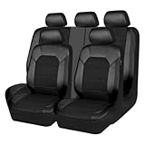 MaKeMoney 9 Stück Auto Sitzbezüge FüR Hyundai Tucson 2015-2024, Leder Sitzschoner Schonbezug...
