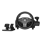 NBCP Gaming Lenkrad, 270° Lenkrad PC mit Vibration und Force Feedback, Xbox Lenkrad mit Pedalen,...