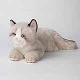 CU-MATE 50,8 cm Graue Ragdoll-Katze, Stofftier, Puppen, niedliches handgefertigtes Plüschtier, Ann...