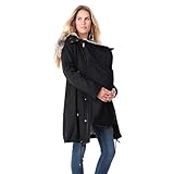 YIzdegg Jacke Mit Babyeinsatz Tragejacke Umstandsjacke Fleecejacke Mit Pelzkragen Baumwolljacke Warm...