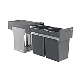 Hailo Abfallsammler Tandem 3666101 | Abfalleimer für Schränke ab 300 mm Breite mit Drehtür |...