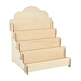 Dokeno 4-stöckiger Grußkartenständer aus Holz, Postkartenständer, Präsentationsständer,...