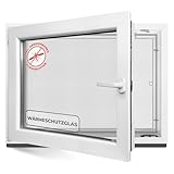 Kellerfenster 40x50 cm 2 fach Verglasung - Alle Größen Kunststofffenster 60mm Profil -Din Links-...