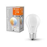 LEDVANCE Smarte LED-Lampe mit WiFi-Technologie für E27-Sockel, mattes Glas ,Lichtfarbe änderbar...