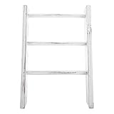 Toyvian Kleiner Handtuchleiter Weiß Platzsparender Handtuchhalter für Badezimmer Küche Rustikales...