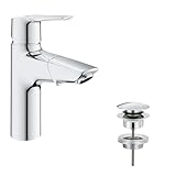 GROHE Start, Badarmatur für Familien, wassersparend (herausziehbarer Wasserhahn für das Bad, mit...