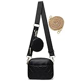 HAWILL Kleine Handy Umhängetasche Damen Handytasche zum Umhängen mit Breiter Gurt Leder...