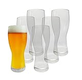 Provance 6 x Biergläser Weizenbiergläser 500 ml 0,5 Liter Bierglas Weizenbierglas Glas...