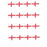 Kisangel 20 Stück Teiliges England Handflaggen aus Kunststoffstab Kleine Patriotische Fahnen für...
