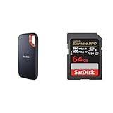 SanDisk Extreme Portable SSD 4 TB & Extreme PRO SDXC UHS-II Speicherkarte V60 64 GB (280 MB/s, 6K,...