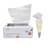 Keenpioneer Einweg Spritzbeutel, Einwegspritzbeutel 100 Stück 31x18cm Disposable Piping Bags zum...