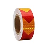 Reflektierendes Band, Warnband Selbstklebendes, reflektierendes Klebeband, 5 cm x 25 m,...