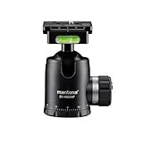 Mantona Fortress Kugelkopf 46 mm bis 25 kg, Stativkopf mit 360° Panorama-Funktion & 3 Wasserwaagen,...