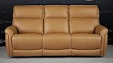Bostonsofa Ledersofa 3-Sitzer mit Relax-Funktion Dallas - Elegantes Design - Zero-Wall...