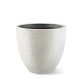 Luca Lifestyle Pflanzkübel ''Grigio Egg Pot'' Creme Weiß Rund Fiberglas *5 Jahre Garantie* -...