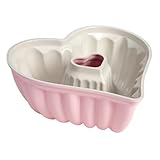 Paris Hilton Herzförmige geriffelte Kuchenform, Aluminiumguss mit sauberer...