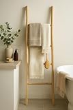 Biscottini Handtuchleiter für Badezimmer 128x32x3 - Dekorative Holzleiter - Holzleiter zum...