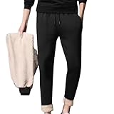 Jogginghose für Herren, warme Fleece-Winter-gefütterte Wanderhose, warm, schwer, pflegeleicht,...