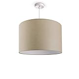 Paco Home Deckenlampe Pendellampe Aus Aluminium Und Stoff Hängelampe Ø38cm Breit Wohnzimmerlampe...
