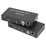 Elprico 4K-HDMI-KVM-Switch, USB-KVM-Extender Cat5e/6 Bis zu 120 M...