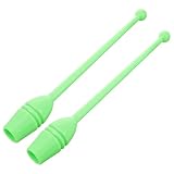Healvian 2 Stück Gymnastikstöcke für Rhythmische Sportgymnastik 34cm Bunte Kunststoff Turnstäbe...