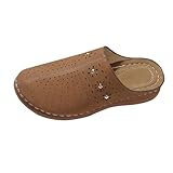 Maskjuwio Clogs & Pantoletten Für Damen Slip-On Sandaletten Mesh Hausschuhe Plateau Geschlossene...