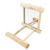 Bemonew Vogelspiegel mit Sitzstange Papageienspiegel-Spielzeug...