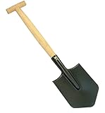 Spaten Camping Feldspaten Pionierspaten Spitzspaten aus Stahl 57cm Stiel Holz