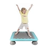 HAPPYMATY Trampolin Indoor Federbrett Hüpfmatratze Balancierspiel Kindertrampolin Gymnastik Board...