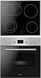 Amica ACHE 9335 E Herd-Set mit Umluft / Backofen mit Kochfeld und Edelstahlrahmen / Timer /...