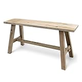 Spetebo Holz Deko Blumenbank - 58x27x22 cm - Holzbank Garten Pflanzenständer Blumenständer...