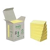 Post-it Recycling Notes Mini Tower, 38 x 51 mm, 100 Blatt, 6 Block, Pastellgelb - in Weiteren Farben...