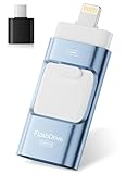 ROSPE USB Stick 256 GB für iPhone, MFi-zertifiziertes 4-in-1 Speicherstick mit USB 3.0, Lightning,...