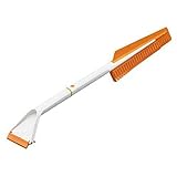 Fiskars Auto-Eiskratzer und Schneebürste, Auseinandernehmbar, Kunststoff/Silikon, Weiß/Orange,...