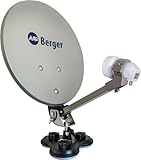 BERGER Mobile Sat-Anlage Komplettset Single-LNB im Campingkoffer | Satellitenschüssel Sat...