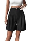 GORGLITTER Damen Bermuda Shorts Sommershort Breites Bein Kurze Hose Hotpants Lässige Short mit...