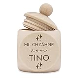 polar-effekt Zahnbox Zahndose für Kinder aus Holz mit Stern Motiv Gravur - Geschenk zur Geburt &...