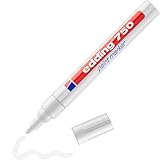 edding 750 Lackmarker - weiß - 1 Stift - Rundspitze 2-4 mm - Lackstift zur Markierung und...
