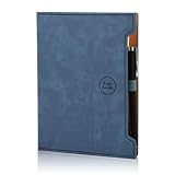 Anseom Klassisches Leder-Notizbuch, Notizbuch A5 Liniert,Notizbuche Hardcover-Leder, 80gsm...