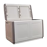 INTEC Aufbewahrungsbox, Beige/Taupe, 230 l, 96 x 53 x 57 cm, Tragegriffe, Polypropylen