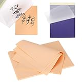 QWORK® 10 Tattoo Übungshaut (19x14cm, 1MM) & 20 Blatt A4 Stencil Papier für Tattoo Praxis und...
